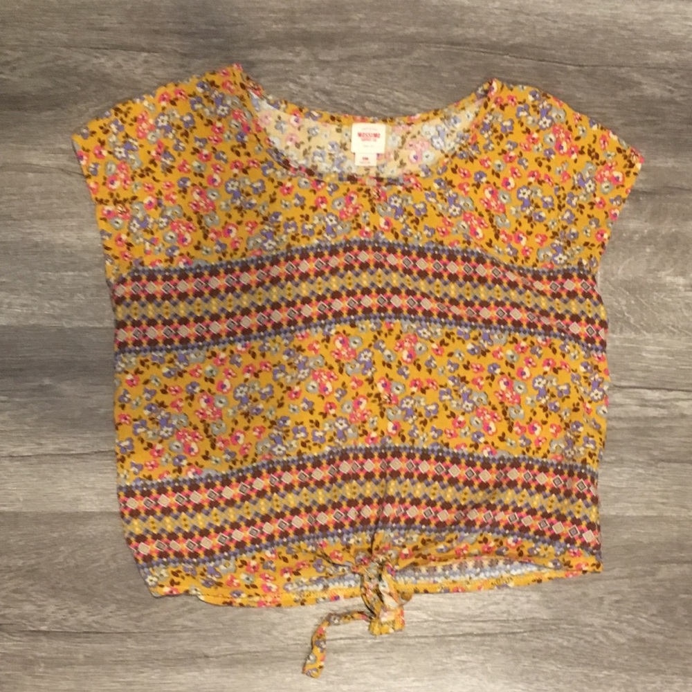 Mission tie-front floral print top - Picture 4 of 7